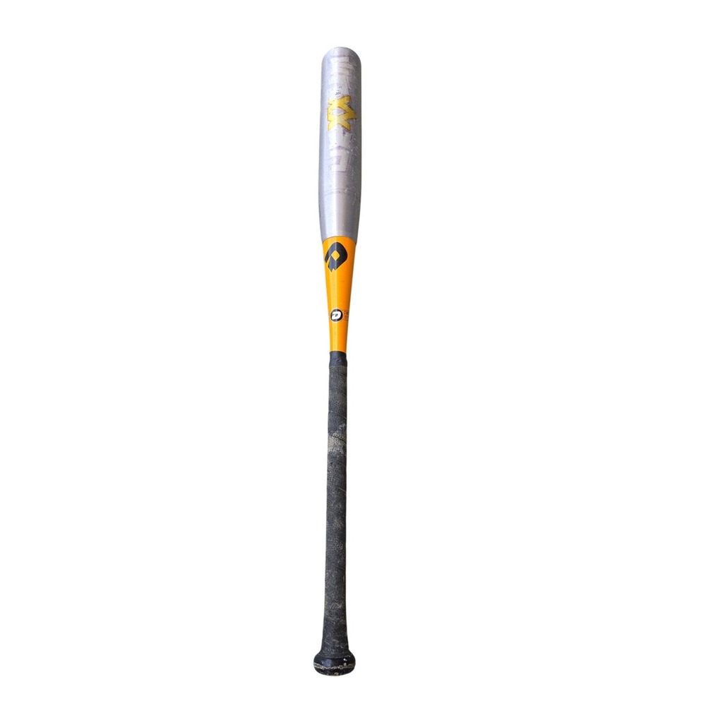DeMarini Vexxum Half &‎ Half Baseball Bat 30in 16.5oz 2 1/4 Dia Silver Orange